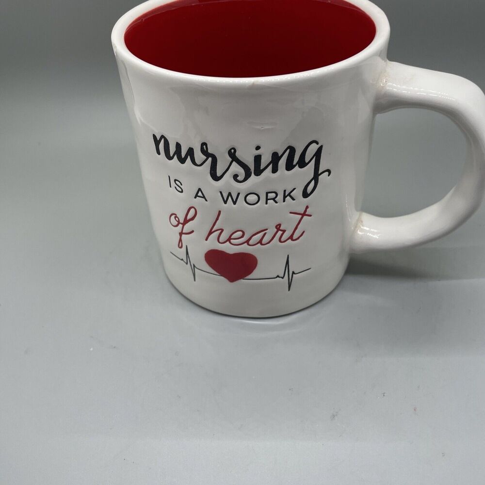 Nursing is a Work Of Heart 16 ounce Ceramic Novelty Coffee Mug